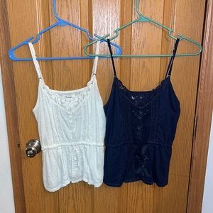 Two Aeropostale Cami with waist ties